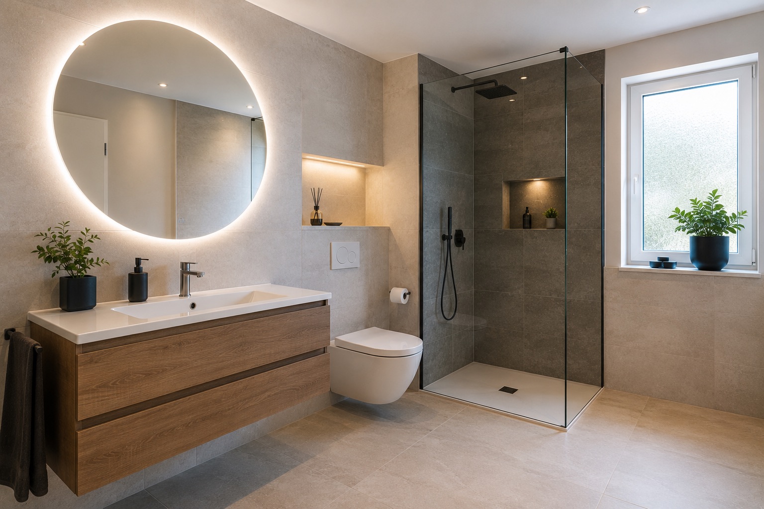 Fertiggestelltes Badezimmer von ProHaus Solution
