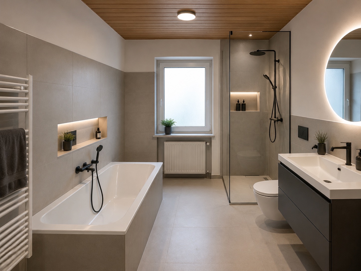Badezimmer Nachher – Komplettbadsanierung Pirmasens